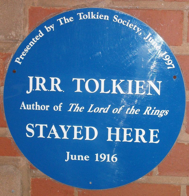 800px-Tolkien's_Plough_and_Harrow_blue_plaque